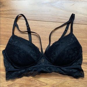 Black strappy bralette